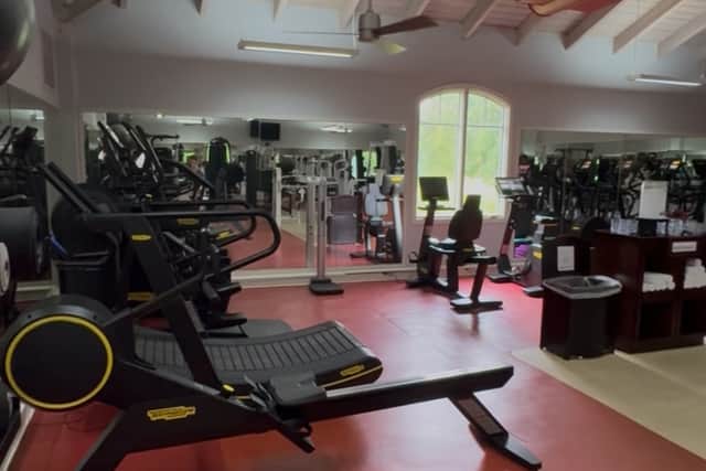 The gym at Sandals South Coast had everything you needed to get in a good workout.