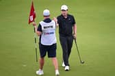 Bob MacIntyre and his caddie Mike Burrow pictured at the end of the 125th US Open at Oakmont Country Club in Pennsylvania