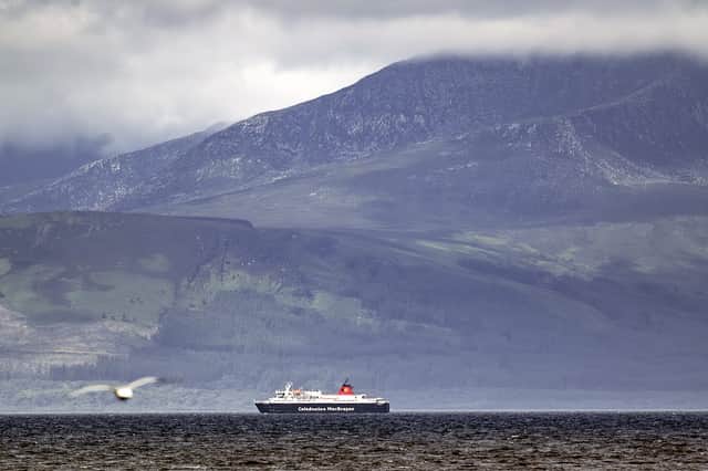 Caledonian Isles on sea trials off Arran on Tuesday