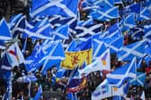 Scottish independence supporters on the march