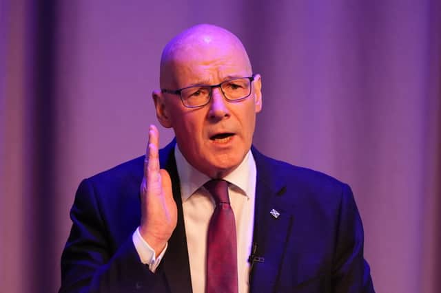 First Minister John Swinney addressing the Scotland 2050 conference in Edinburgh