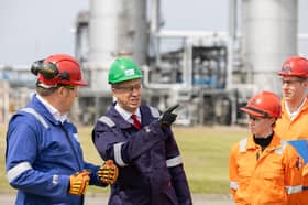 Energy Security and Net Zero Secretary Ed Miliband during a visit to St Fergus, Peterhead, Aberdeenshire, to welcome funding to progress the Acorn project as confirmed in the Spending Review