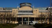 GV of the Scottish Government building at Victoria Quay in Leith