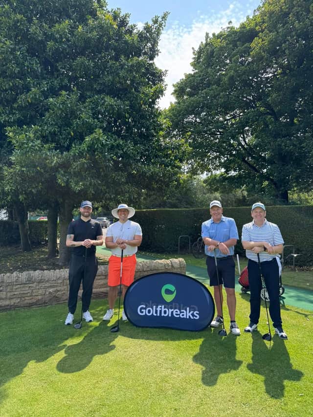 Golfbreaks Get Back to Golf Tour founder Alan Tait pictured with some of his fellow competitors at Duddington