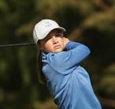 Carly McDonald in action during Scotland's 2024 European Team Championship preparation at Blairgowrie