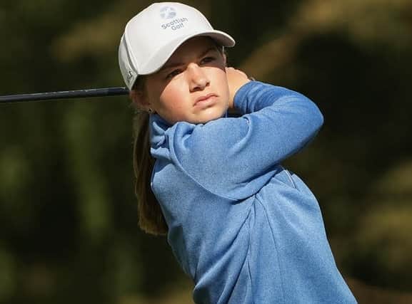 Carly McDonald in action during Scotland's 2024 European Team Championship preparation at Blairgowrie