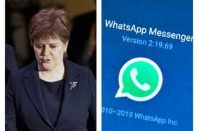 Nicola Sturgeon (left) leaves the UK Covid Inquiry hearing at the Edinburgh International Conference Centre last year, after admitting to deleting WhatsApp messages.