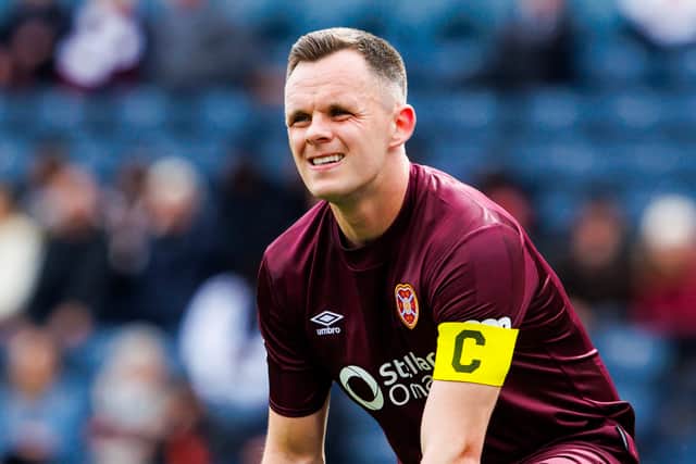 Hearts are still fighting to keep out-of-contract striker Lawrence Shankland at the club next season. (Photo by Mark Scates / SNS Group)