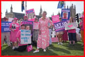 Dame Prue Leith joins activists from Dignity in Dying in support of the assisted dying Bill in Parliament Square, central London, ahead of a debate on the Terminally Ill Adults (End of Life) Bill in the House of Commons