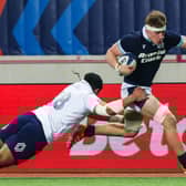 Freddy Douglas scored a stunning try for Scotland Under-20s against France in the U20 Six Nations match at Stade Jean-Bouin in Paris in March.