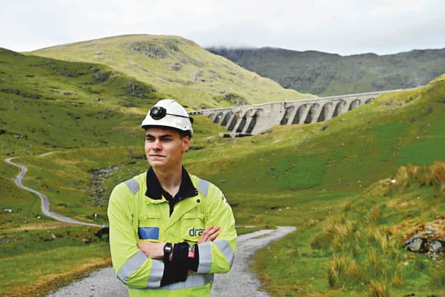 Owen Moran, one of the apprentices at Cruachan Power Station.
