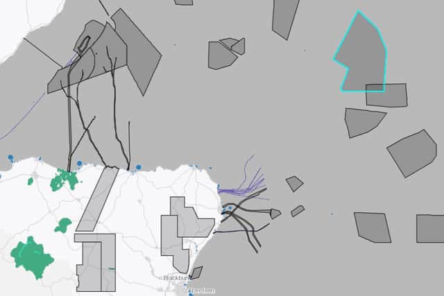 The MarramWind proposals and the Acorn CCS storage site overlap on the seabed