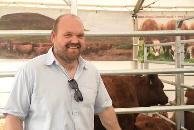 Ewan McCall, who farms Luing cattle in the north-east Highlands