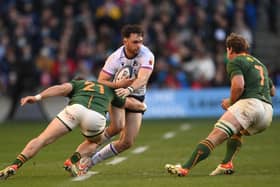 Rufus McLean playing for Scotland against South Africa at Murrayfield in 2021.