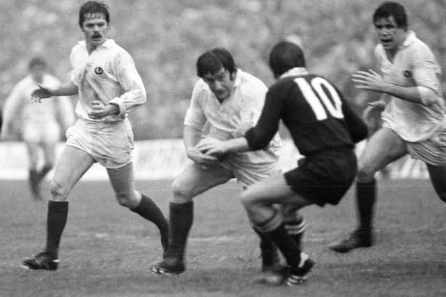 Ian McLauchlan in action for Scotland against New Zealand at Murrayfield in 1978.