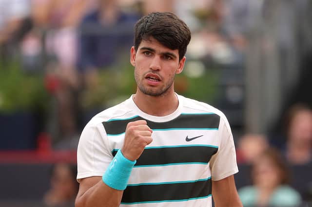 Carlos Alcaraz is in the final of the Queen's Club Championships today.