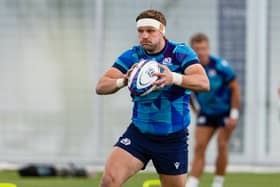 George Turner has return to the Scotland fold and is pictured during a squad training session this week at the Oriam.