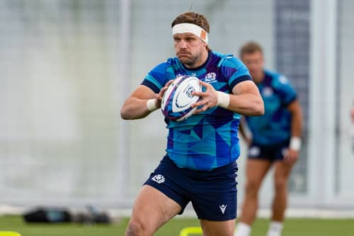 George Turner has return to the Scotland fold and is pictured during a squad training session this week at the Oriam.