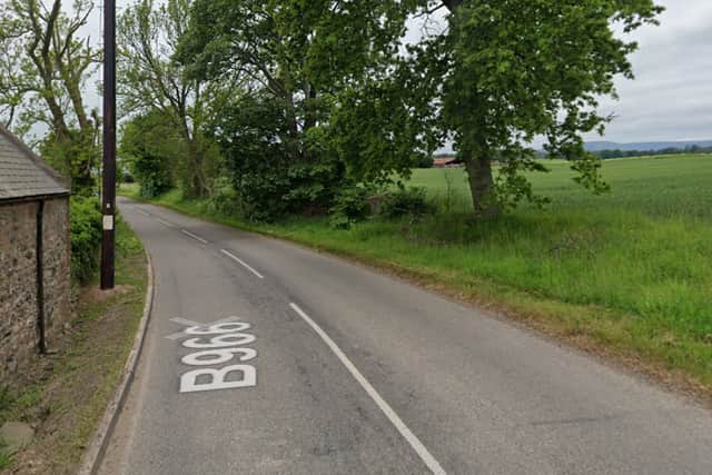 The crash happened on the B966 in Aberdeenshire.