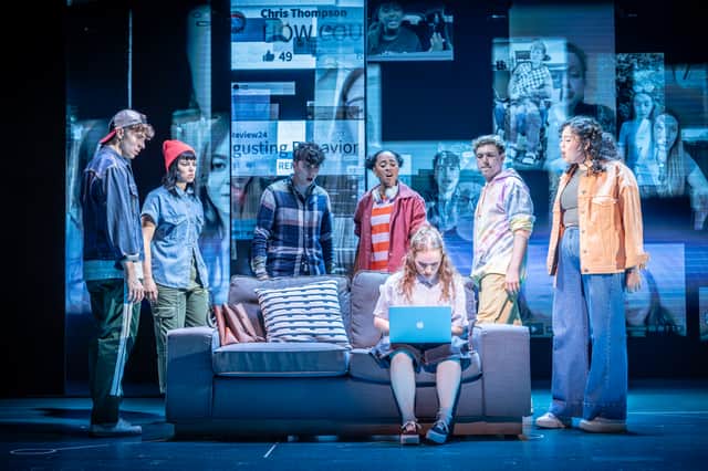 The cast of Dear Evan Hansen, which will open at the Edinburgh Playhouse next week.