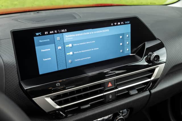 The infotainment screen isn't a highlight, but you'll probably use your smartphone mirroring system anyway