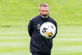 Hearts head coach Derek McInnes during a training session at the Oriam, on June 24, 2025. (Photo by Mark Scates / SNS Group)