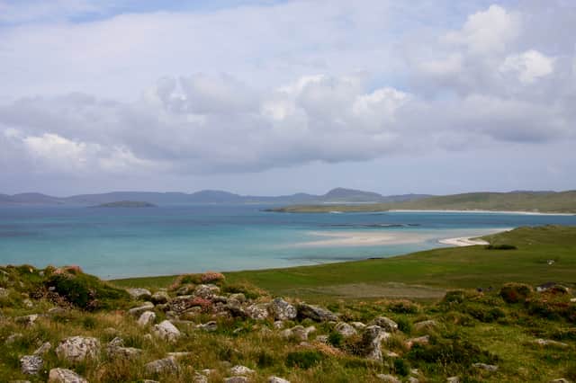 South Uist and Eriskay as seen from the north end of Barra