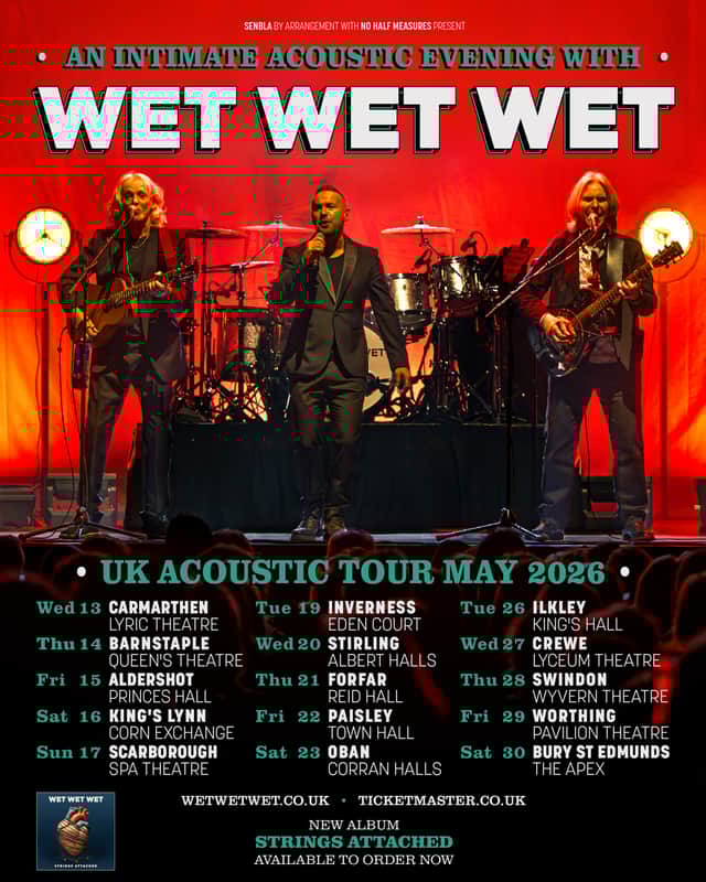 An Intimate Acoustic Evening with Wet Wet Wet will tour the UK in 2026.