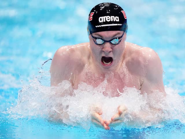 Edinburgh PC's Archie Goodburn competes in the men's 100m breaststroke final on day one of the Aquatics GB Swimming Championships at the London Aquatics Centre in April.