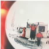 Cat Skiing at Mustang Powder, British Columbia, Canada, as seen through a Lomo Fisheye No.2 camera