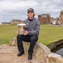 Cameron Adam shows off the trophy after becoming the first Scot to win the St Andrews Links Trophy since 2014