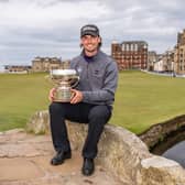 Cameron Adam shows off the trophy after becoming the first Scot to win the St Andrews Links Trophy since 2014