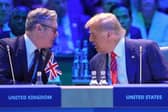Keir Starmer speaks to US President Donald Trump at the Nato summit in The Hague (Picture: Kin Cheung/pool)