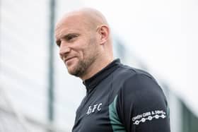 Hibs head coach David Gray during the Ron Gordon Football Festival at the Hibernian Training Centre, on June 21, 2025. (Photo by Ross Parker / SNS Group)