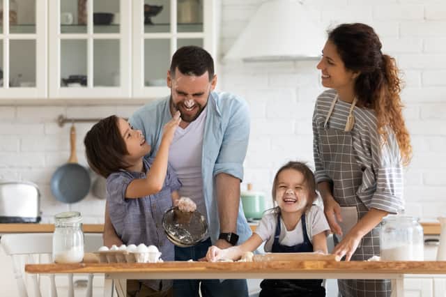 57 per cent of those polled consider cooking with their children enjoyable because of the time spent together