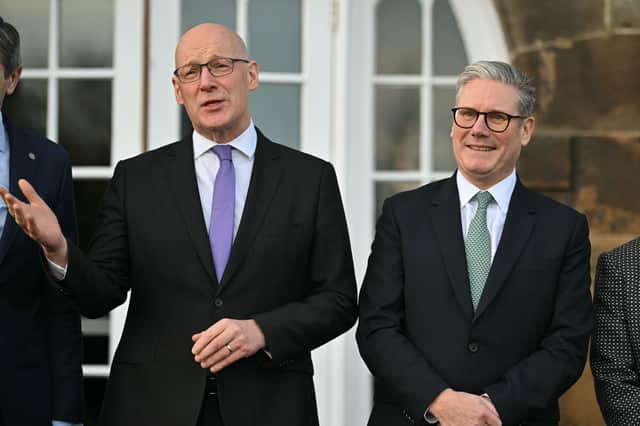 John Swinney and Keir Starmer do not have their troubles to seek (Picture: Andy Buchanan/pool)