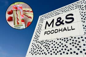 M&S strawberries and cream sandwich