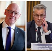 First Minister John Swinney and former principal and vice-chancellor of Dundee University Professor Iain Gillespie. 