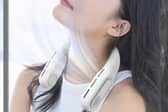 The bladeless neck fan provides a targeted breeze while keeping your hands free