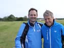 Graeme Smeaton and Hugh Grant pictured at Luffness Golf Club in East Lothian