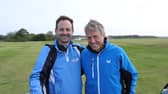 Graeme Smeaton and Hugh Grant pictured at Luffness Golf Club in East Lothian