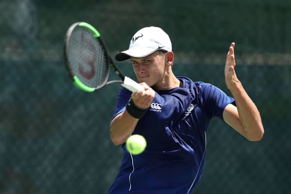 Hamish Stewart plays in the final Wimbledon 2025 qualifying round on Thursday morning. Cr: Getty Images.
