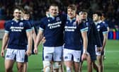 Scotland U20s' Oliver Duncan (L) and Jack Brown.