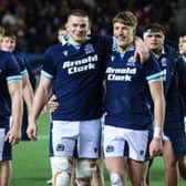 Scotland U20s' Oliver Duncan (L) and Jack Brown.