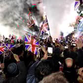 People who supported Brexit celebrate on the day the UK formally left the European Union. Few seem quite so enthusiastic today (Picture: Jeff J Mitchell)