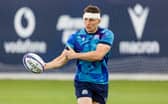 Rory Darge during a Scotland training session at the Oriam before the squad's departure for New Zealand.