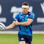 Rory Darge during a Scotland training session at the Oriam before the squad's departure for New Zealand.