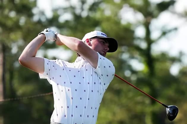 Cameron Adam is in a strong position in The Open Amater Series with a round to go