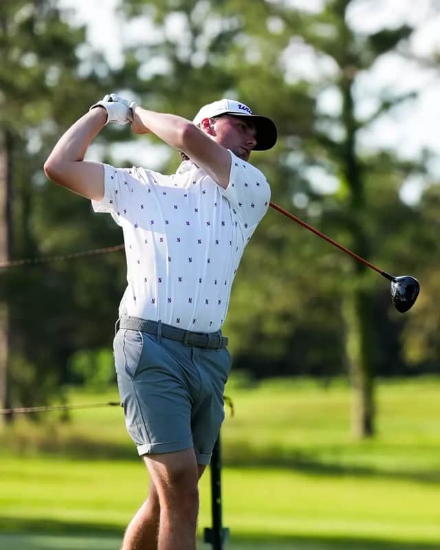 Cameron Adam is in a strong position in The Open Amater Series with a round to go
