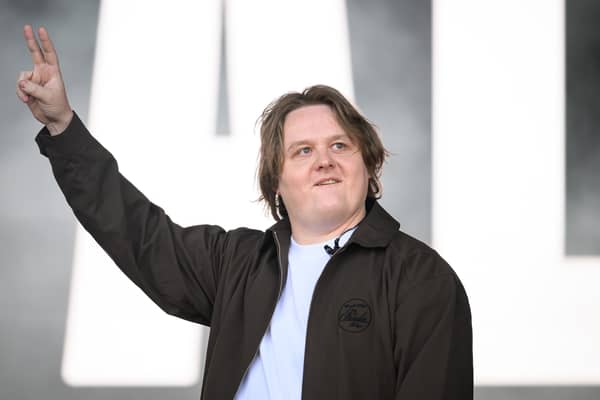 Singer songwriter Lewis Capaldi walks onto the Pyramid Stage during day three of the Glastonbury festival. Picture: Leon Neal/Getty Images